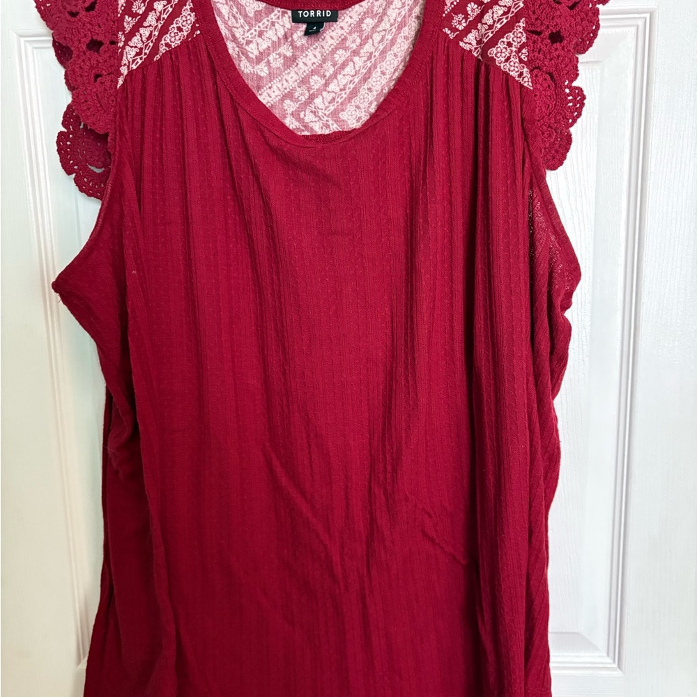 Torrid Women's Red Sleeveless Top